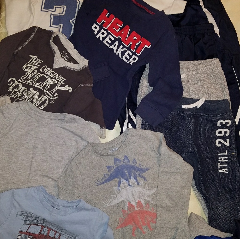 3t boys athletic pants, casual shirts, pajamas